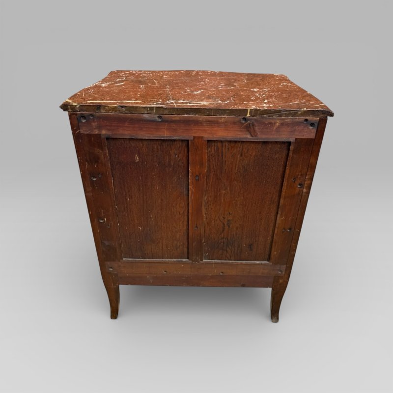 Antique French Rosewood & Marble Brass Ormolu Side Cabinet with Book Shelves - Image 12