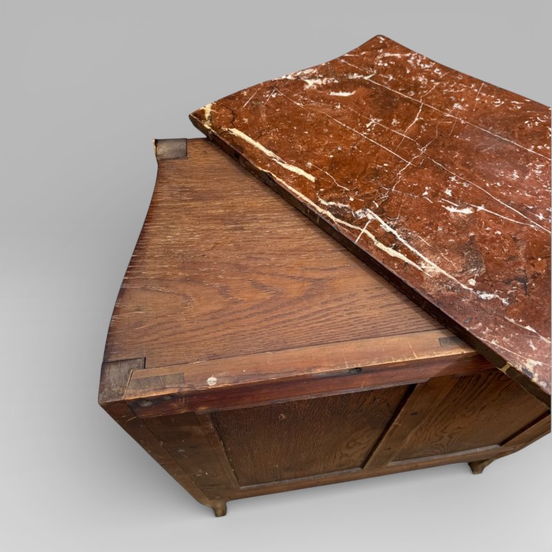 Antique French Rosewood & Marble Brass Ormolu Side Cabinet with Book Shelves - Image 14