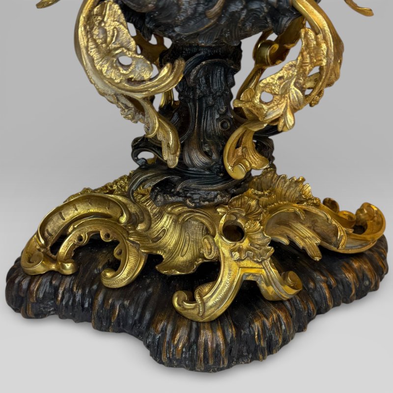 Gilt Bronze Art Nouveau Urn Centrepiece Vase After Henry Dasson - Image 13