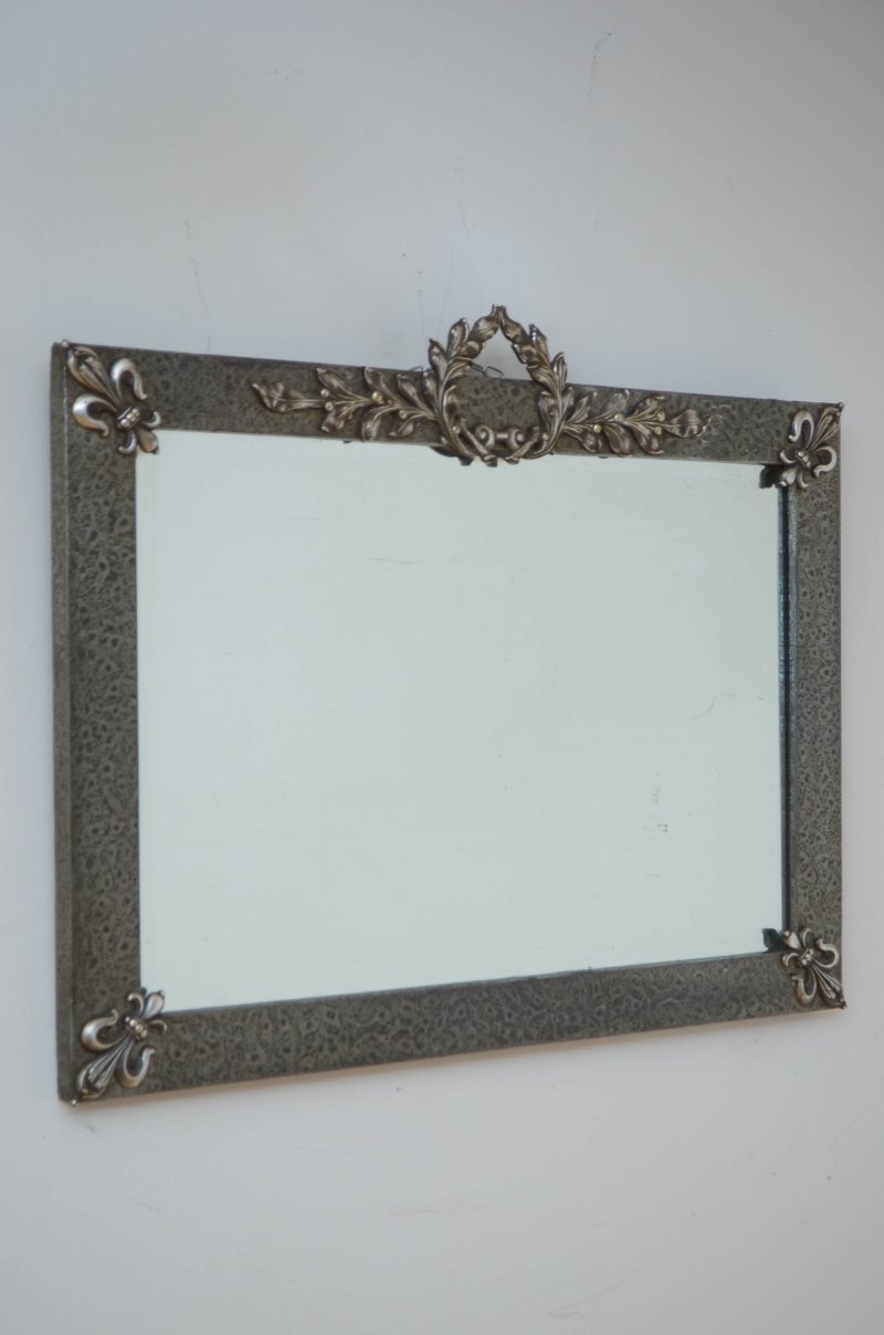 Arts And Crafts Hammered Metal Wall Mirror - Image 2