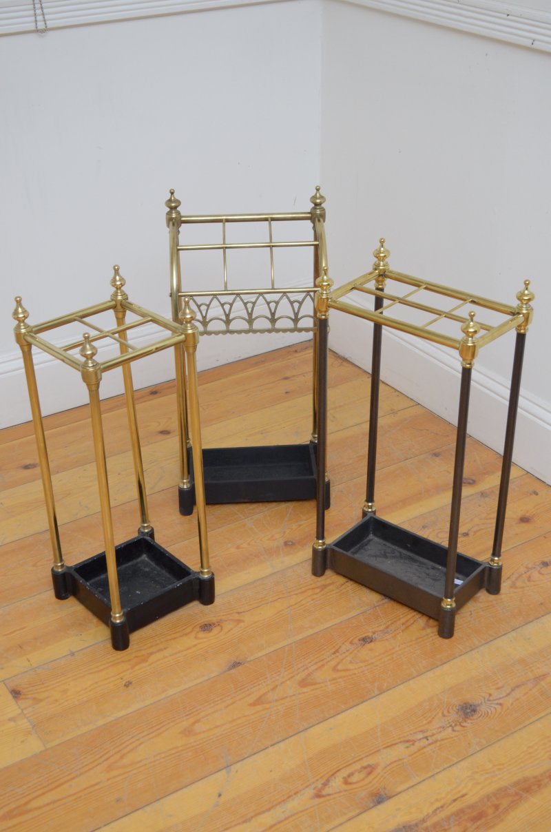 English Brass Umbrella Stand Stick Stand - Image 11