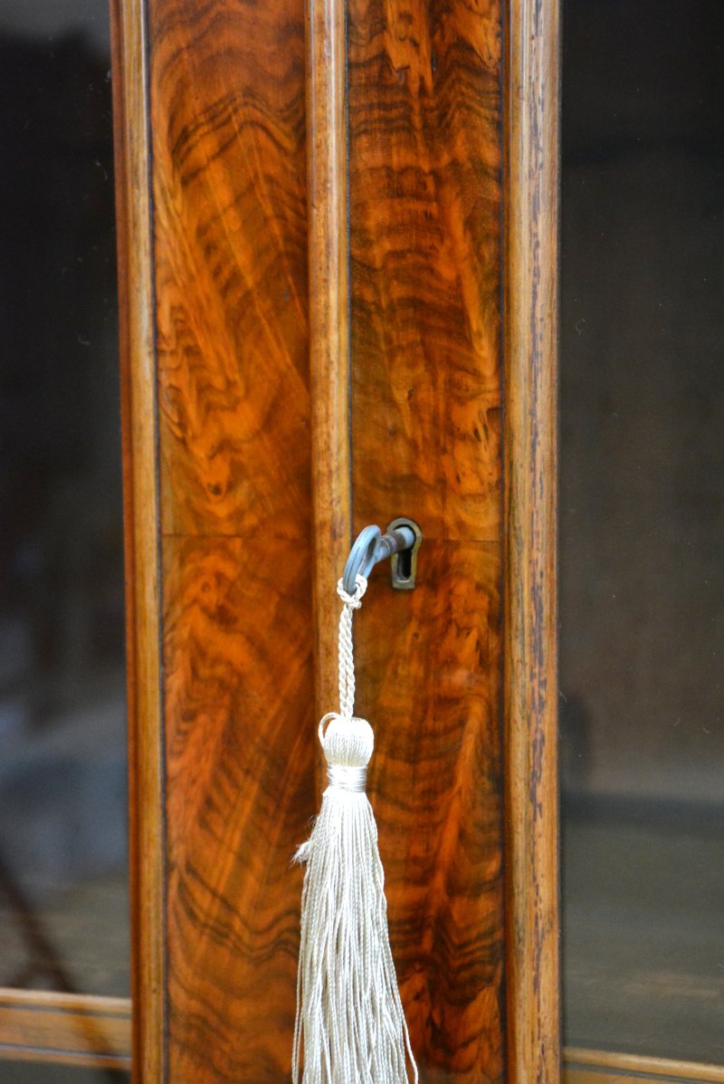 English Victorian Bookcase In Figured Walnut - Image 10