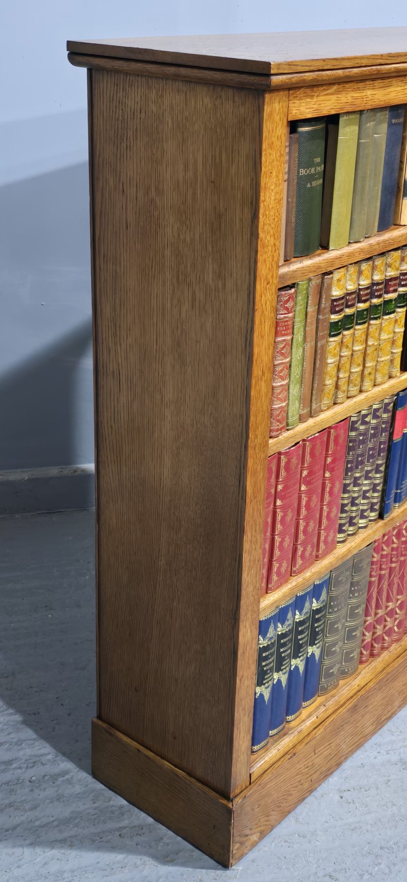 Golden Oak Open Adjustable Library Bookcase - Image 2