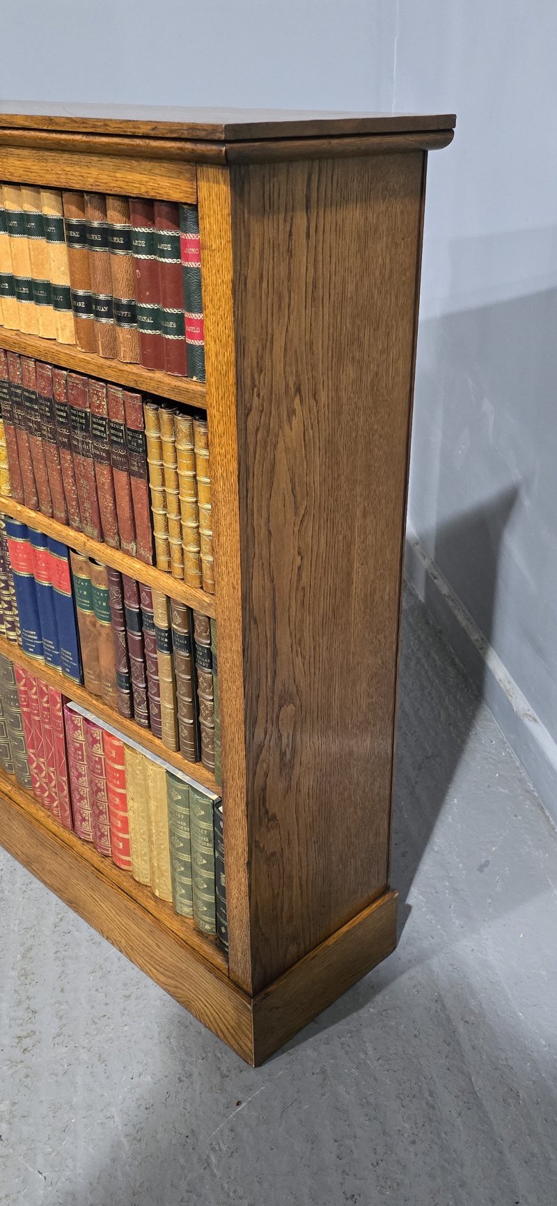 Golden Oak Open Adjustable Library Bookcase - Image 3