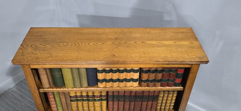 Golden Oak Open Adjustable Library Bookcase - Image 4