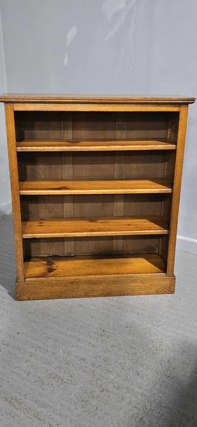 Golden Oak Open Adjustable Library Bookcase - Image 6