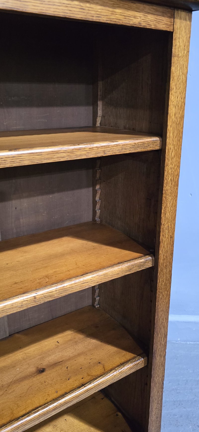 Golden Oak Open Adjustable Library Bookcase - Image 7