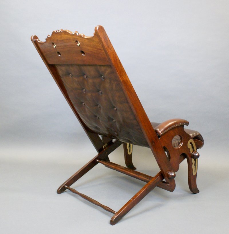 A mid 19th Century adjustable campaign chair - Image 4