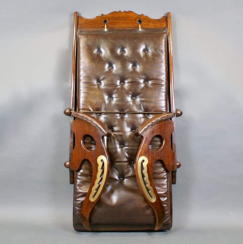 A mid 19th Century adjustable campaign chair - Image 5