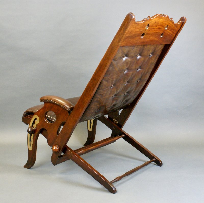 A mid 19th Century adjustable campaign chair - Image 6