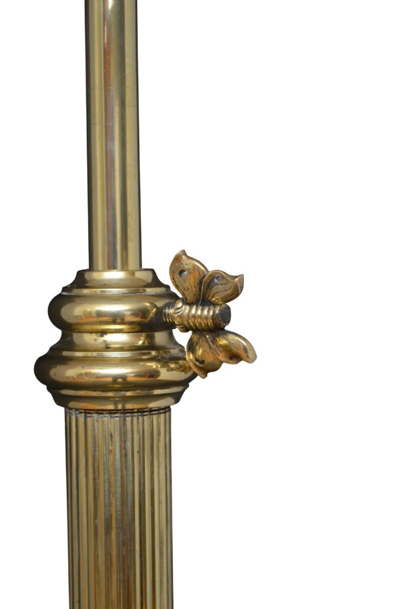 Art Nouveau Brass Floor Standard Lamp Height Adjustable - Image 5