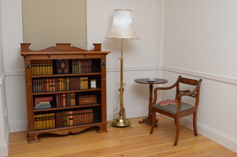 Art Nouveau Brass Floor Standard Lamp Height Adjustable - Image 8