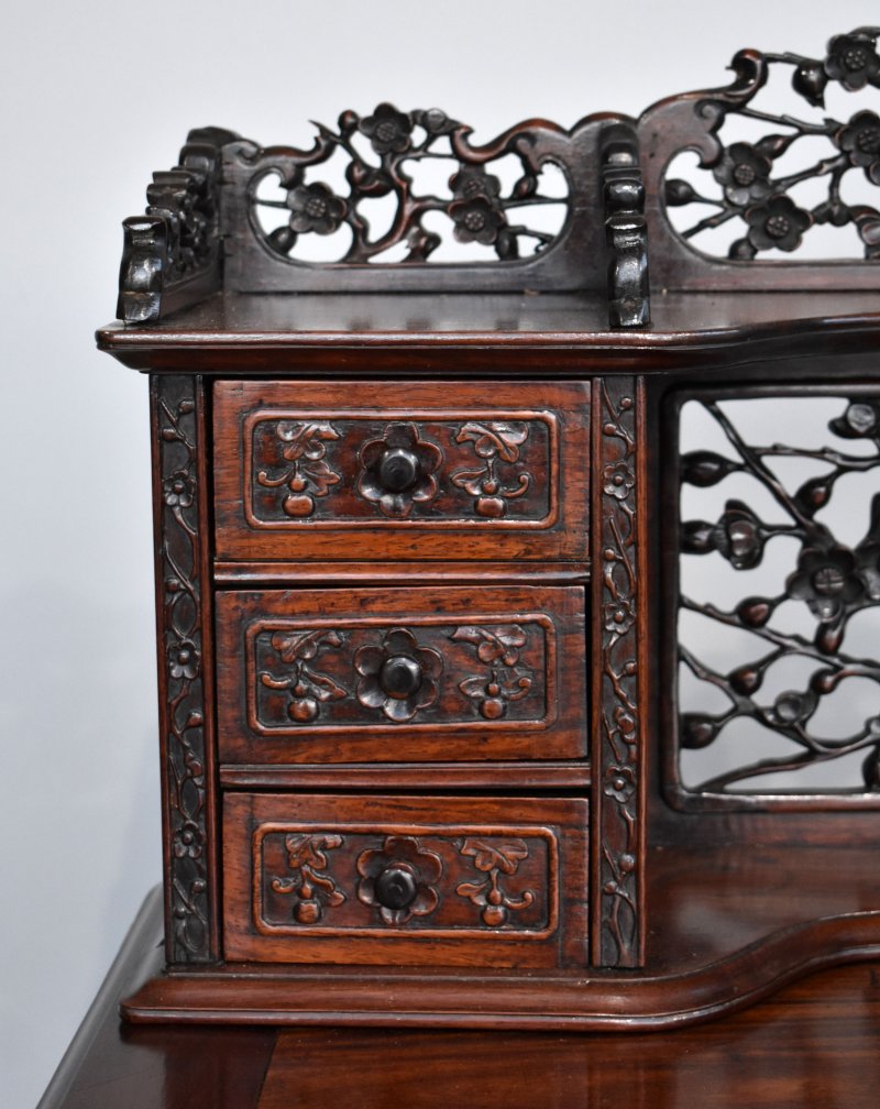 19th Century Chinese Padouk Wood Desk - Image 4