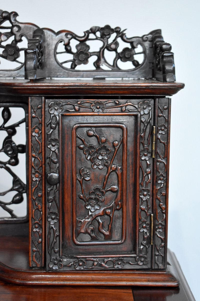 19th Century Chinese Padouk Wood Desk - Image 6
