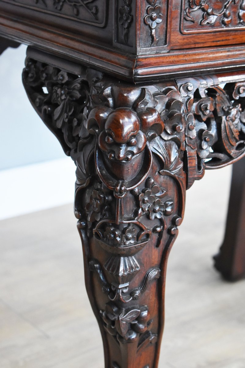 19th Century Chinese Padouk Wood Desk - Image 8