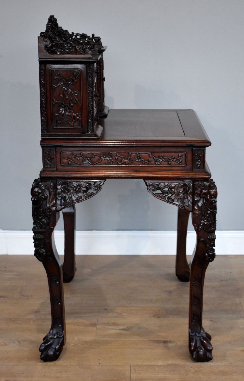 19th Century Chinese Padouk Wood Desk - Image 10