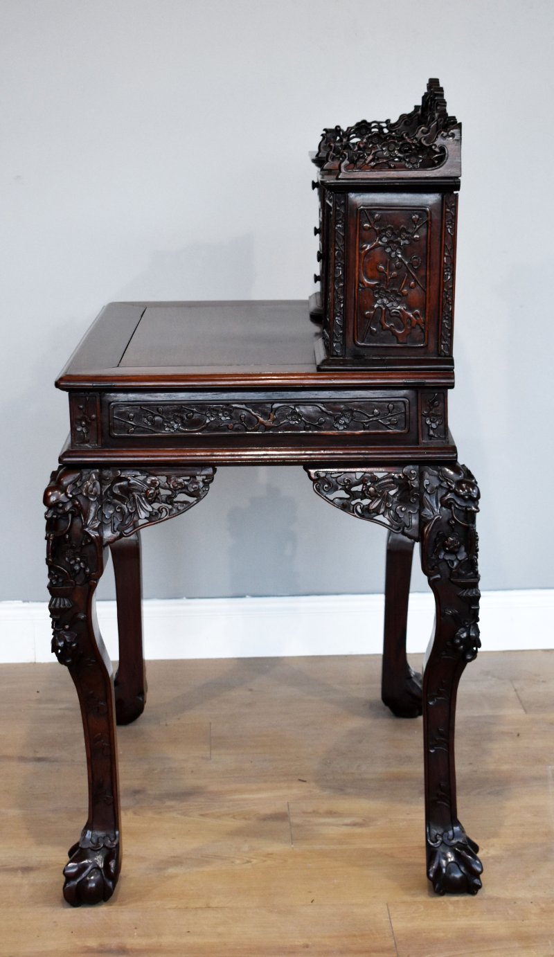 19th Century Chinese Padouk Wood Desk - Image 13
