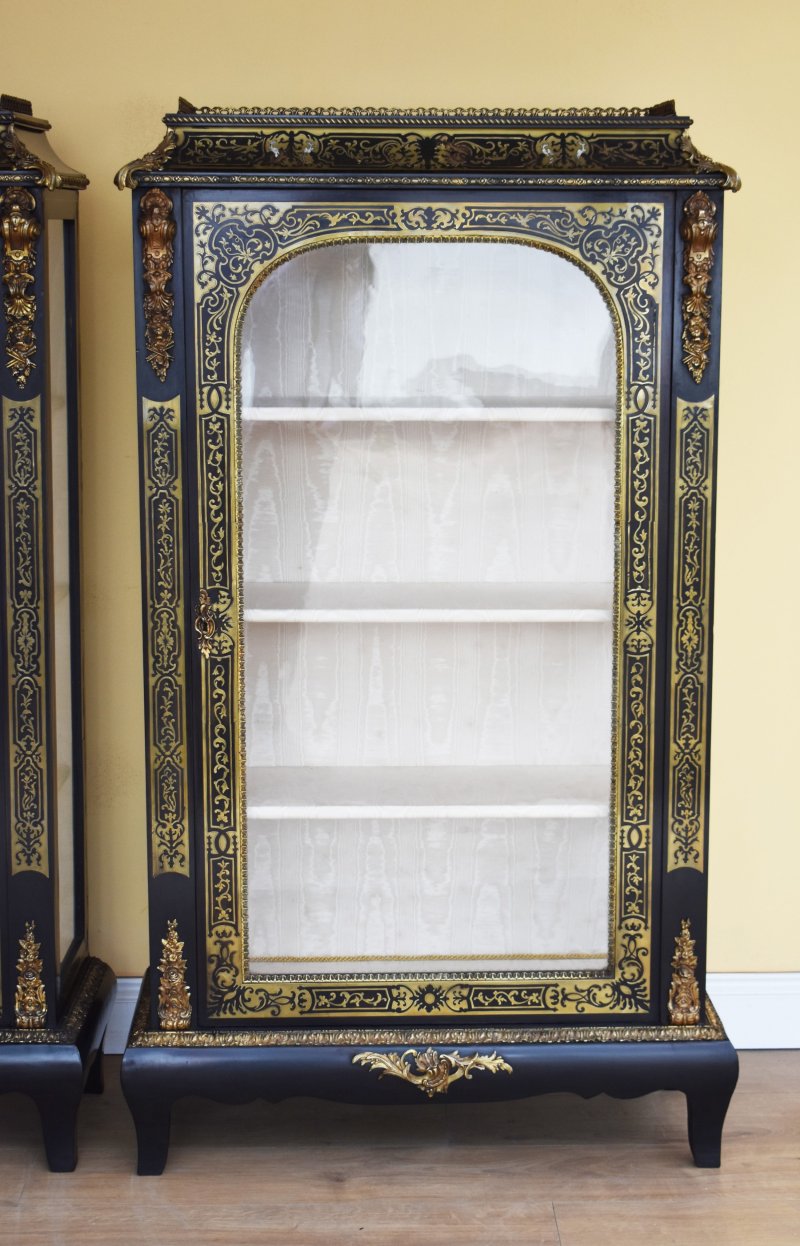 Pair Of 19th Century Ebonised Boulle Cabinets - Image 3