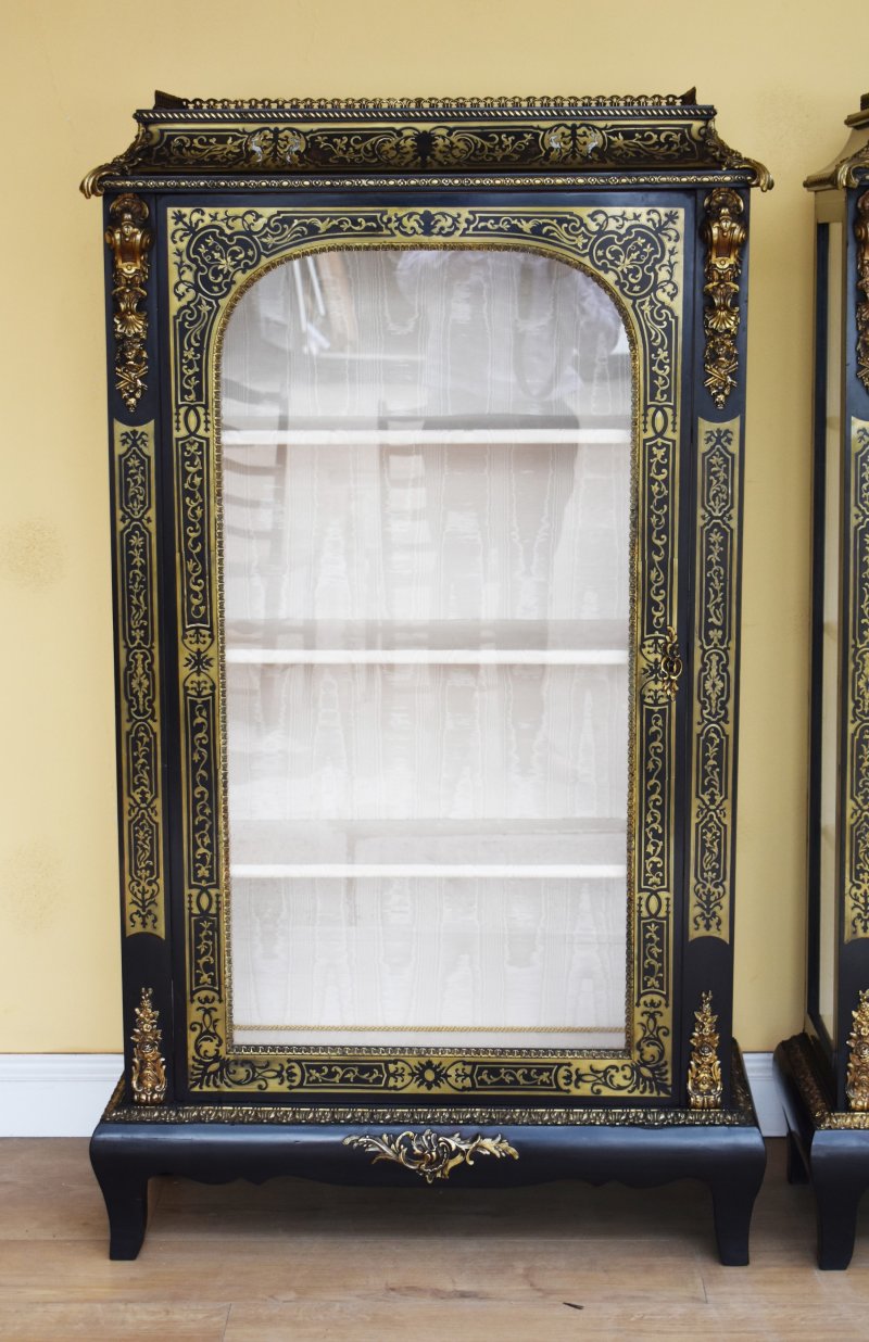 Pair Of 19th Century Ebonised Boulle Cabinets - Image 2