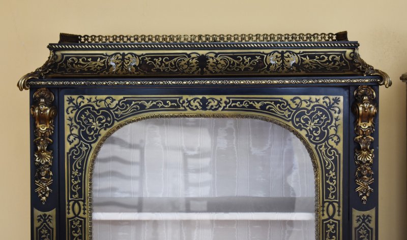 Pair Of 19th Century Ebonised Boulle Cabinets - Image 4