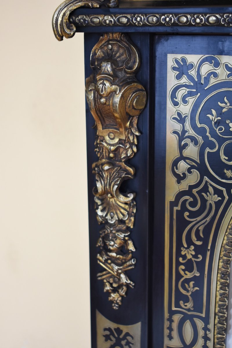 Pair Of 19th Century Ebonised Boulle Cabinets - Image 6