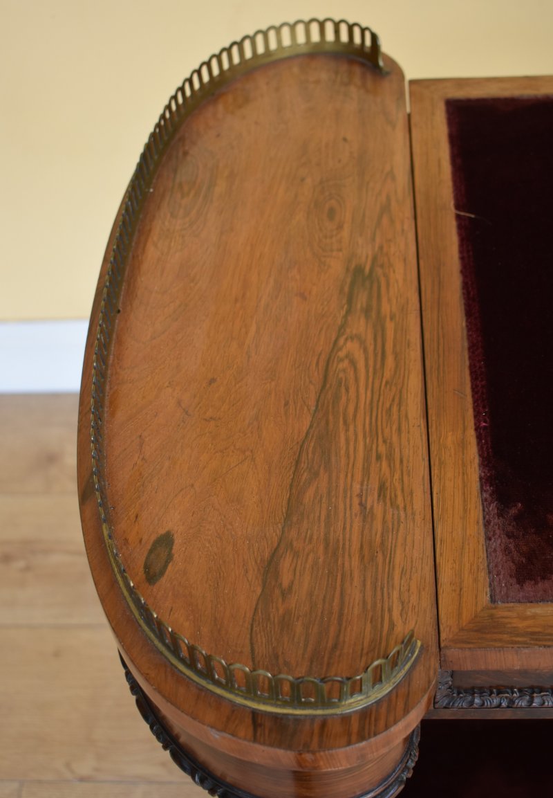 19th Century William IV Rosewood Writing Table - Image 6