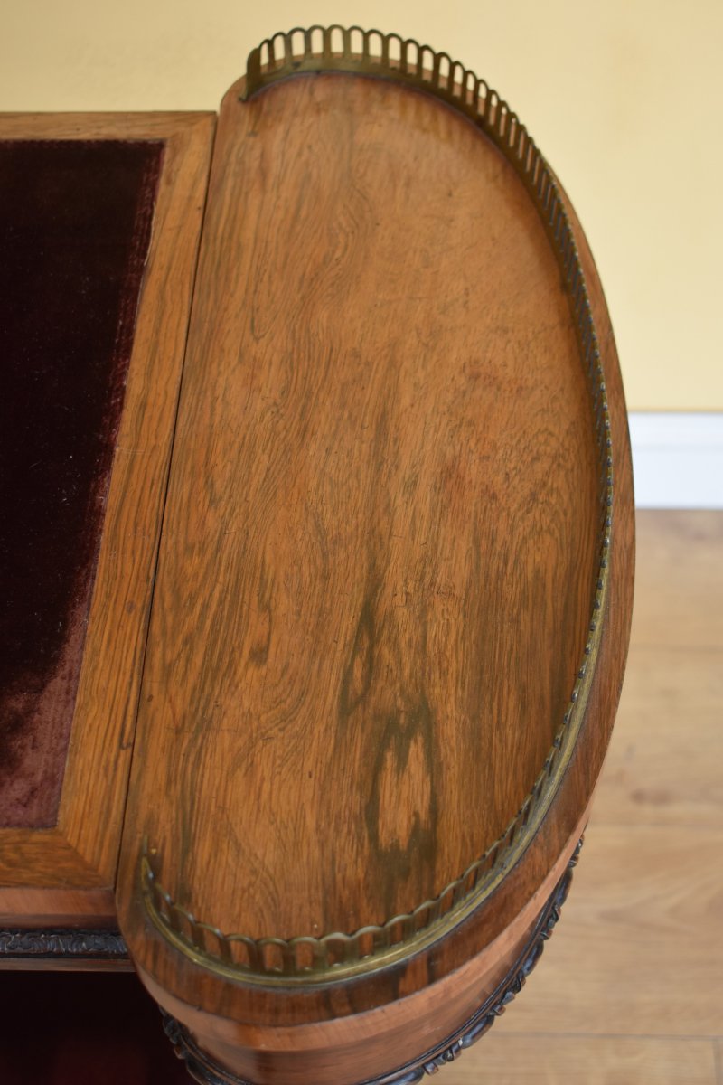 19th Century William IV Rosewood Writing Table - Image 7