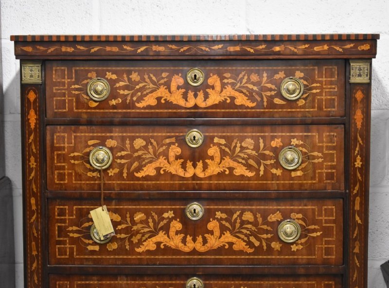 18th Century Dutch Marquetry Chest Of Drawers - Image 2