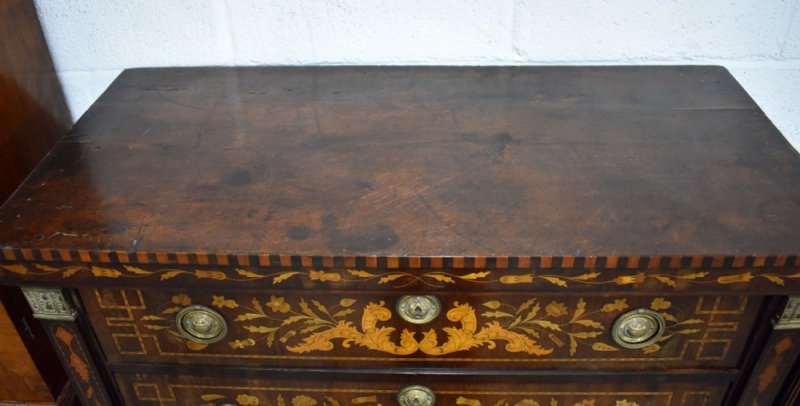 18th Century Dutch Marquetry Chest Of Drawers - Image 6