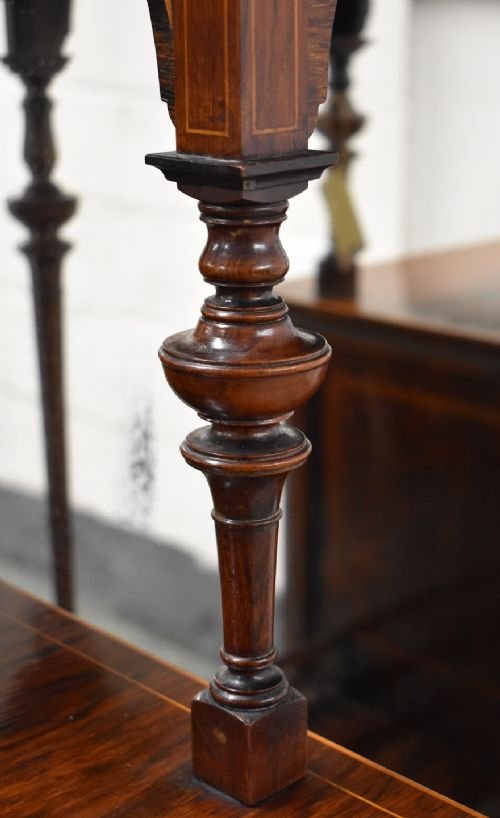 Victorian Rosewood And Marquetry Display Cabinet - Image 4