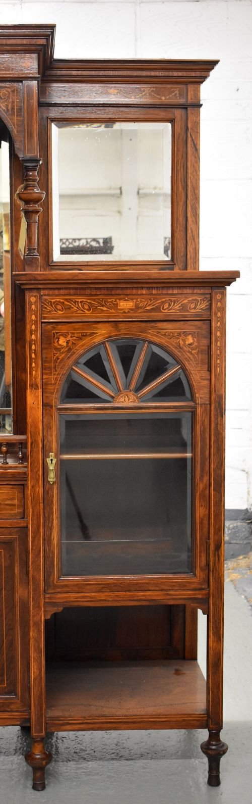 Victorian Rosewood And Marquetry Display Cabinet - Image 3