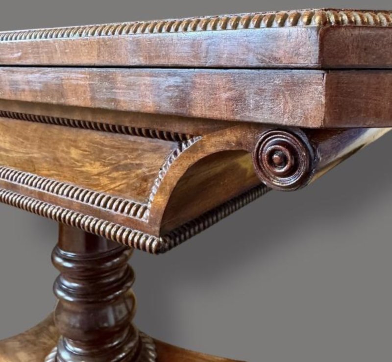Regency Mahogany Card Table - Image 5
