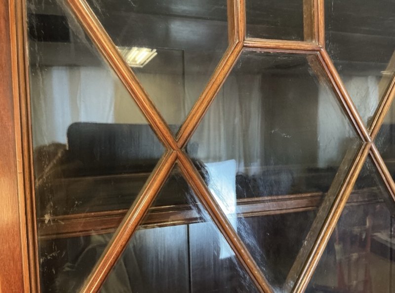 Edwardian Mahogany Inlaid Bookcase - Image 8