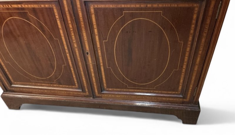 Edwardian Mahogany Inlaid Bookcase - Image 12
