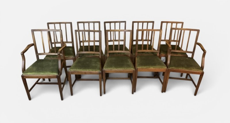 Set of Ten Georgian Style Dining Chairs - Image 2