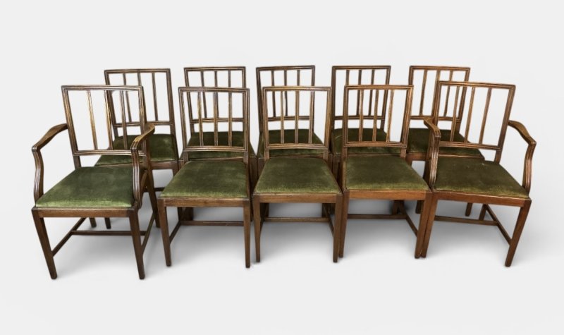 Set of Ten Georgian Style Dining Chairs - Image 3