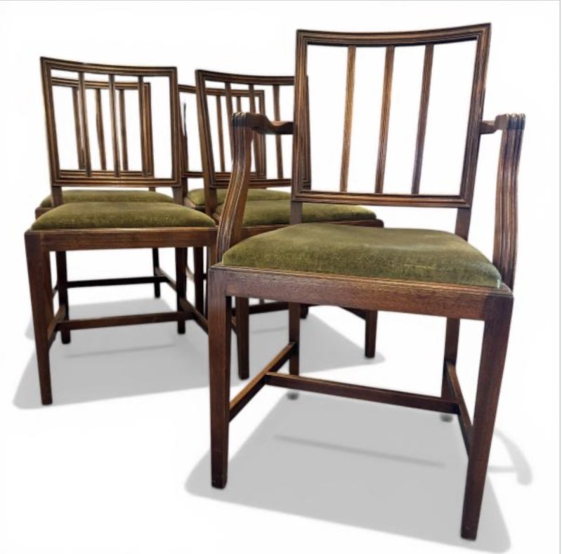 Set of Ten Georgian Style Dining Chairs - Image 10