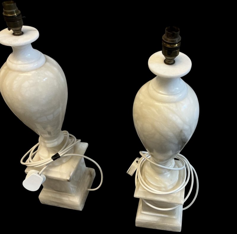 Pair of Alabaster Table Lamps - Image 2