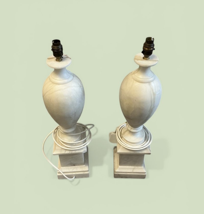 Pair of Alabaster Table Lamps - Image 2