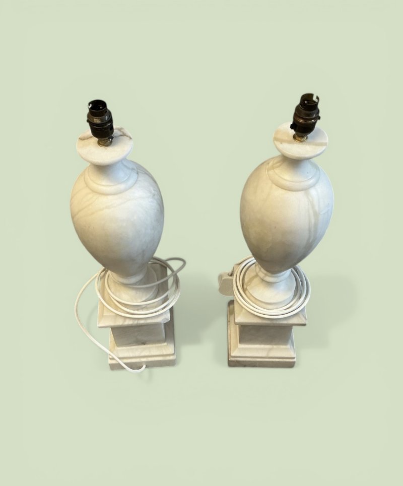 Pair of Alabaster Table Lamps