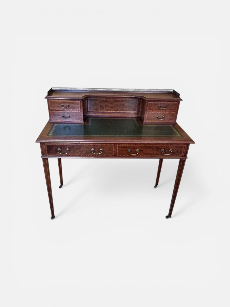 Edwardian Inlaid Mahogany Desk