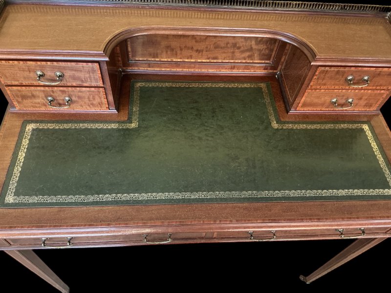 Edwardian Inlaid Mahogany Desk - Image 11