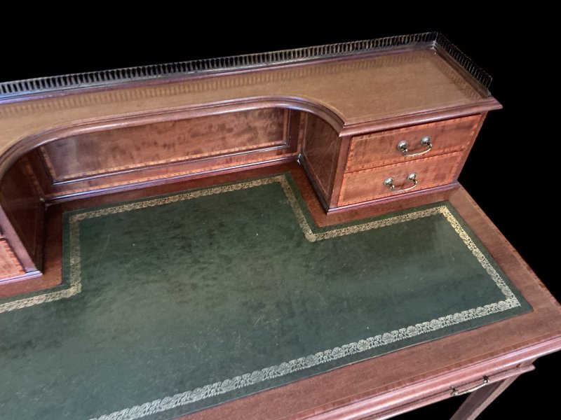 Edwardian Inlaid Mahogany Desk - Image 12