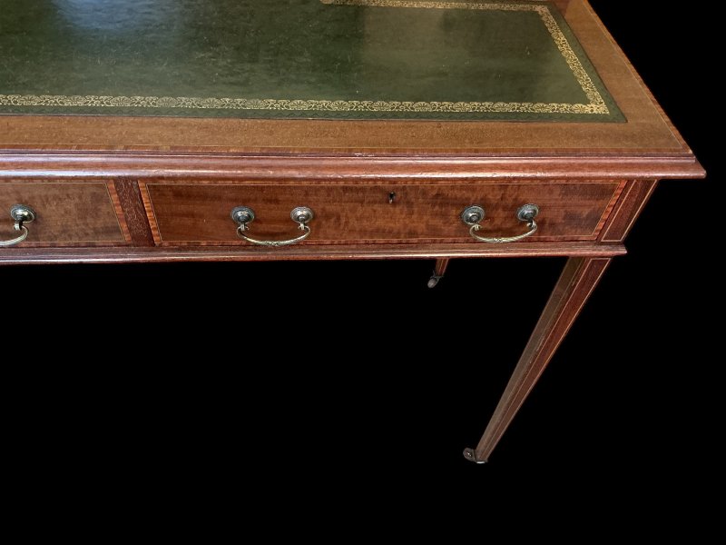 Edwardian Inlaid Mahogany Desk - Image 9
