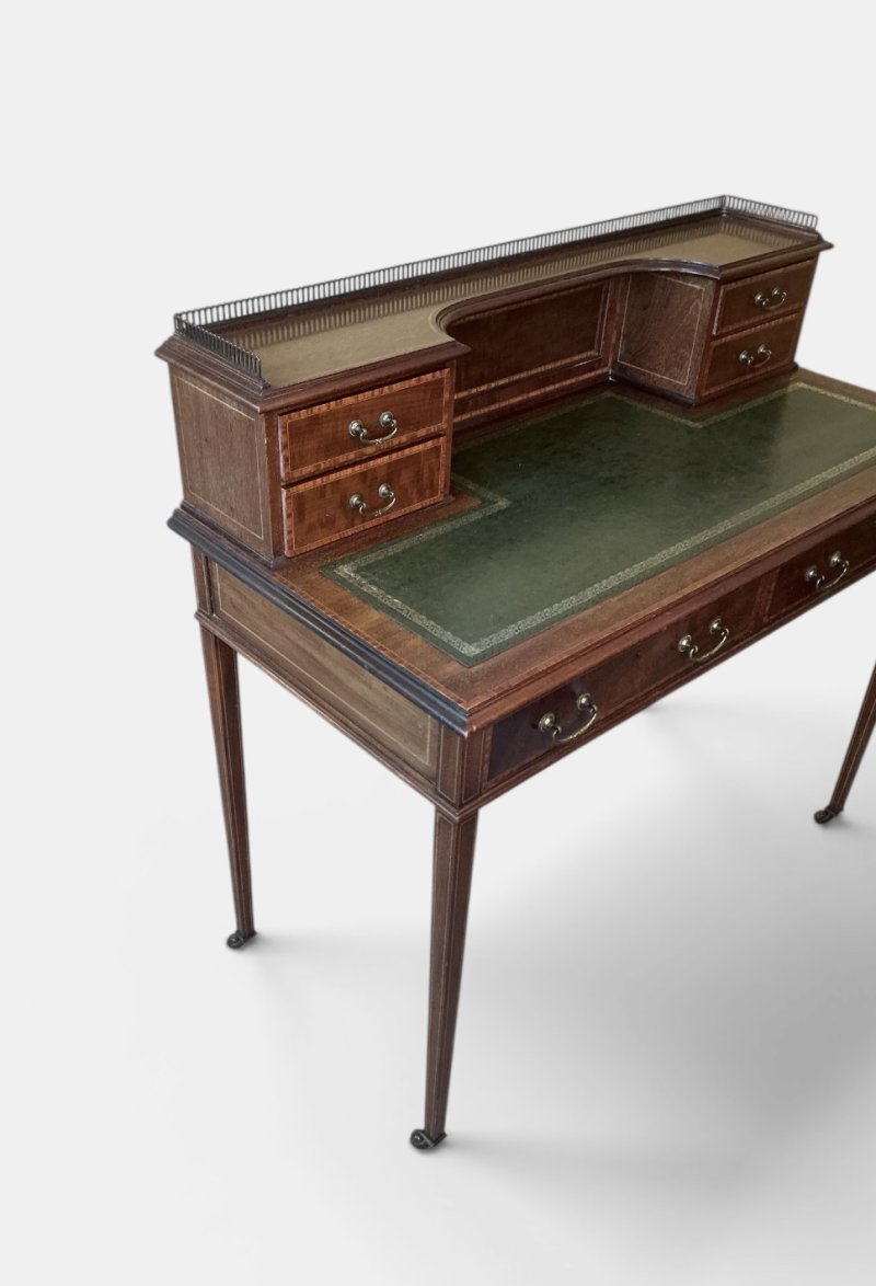 Edwardian Inlaid Mahogany Desk - Image 5