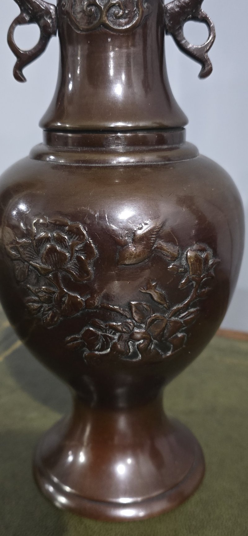 Pair Japanese Bronze Table Lamps - Image 2