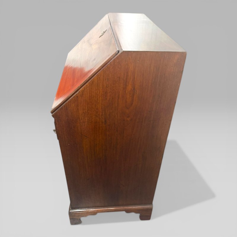 Antique Georgian George III Mahogany Bureau 4 Drawer Writing Desk - Image 5