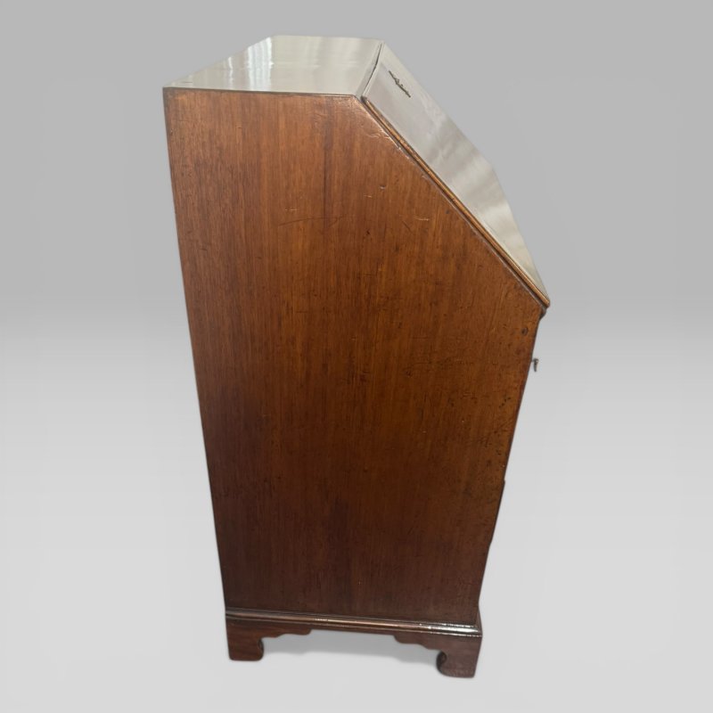 Antique Georgian George III Mahogany Bureau 4 Drawer Writing Desk - Image 6