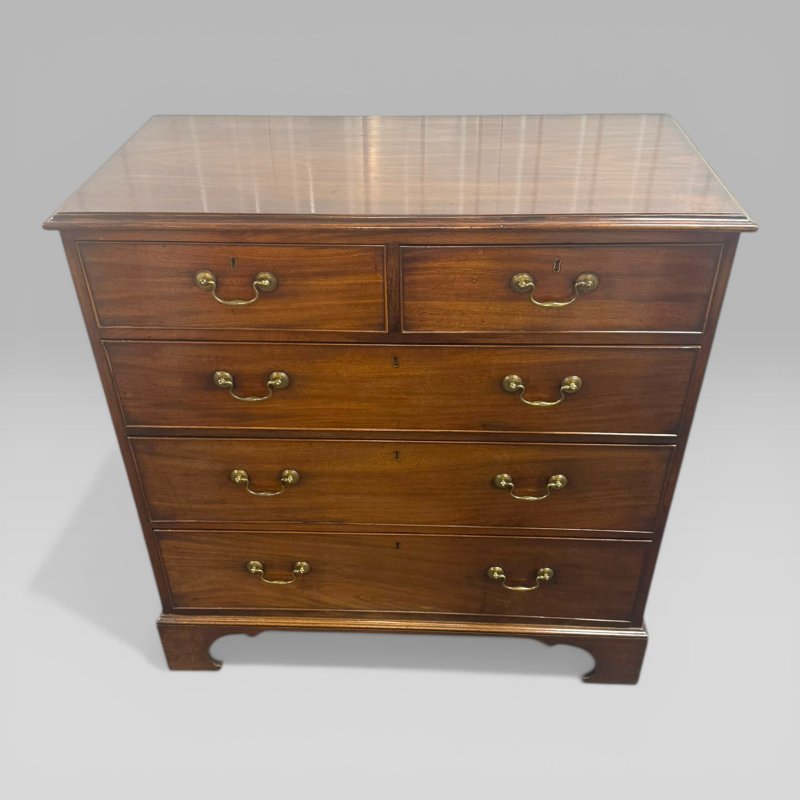 Antique Large Georgian George III Mahogany Chest of Drawers c1760 Bracket Feet - Image 2