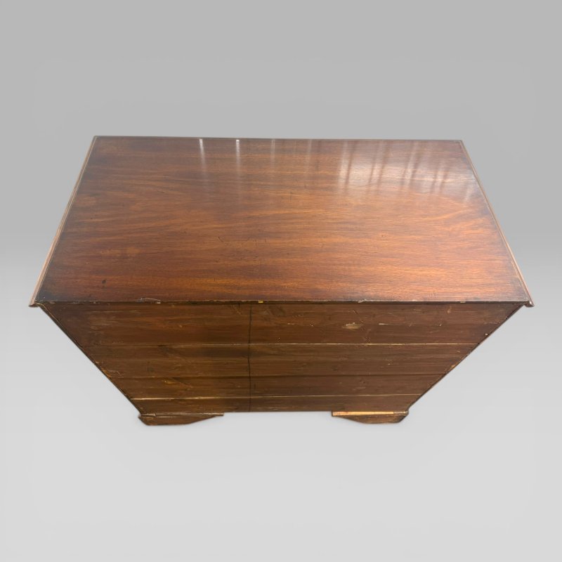 Antique Large Georgian George III Mahogany Chest of Drawers c1760 Bracket Feet - Image 5
